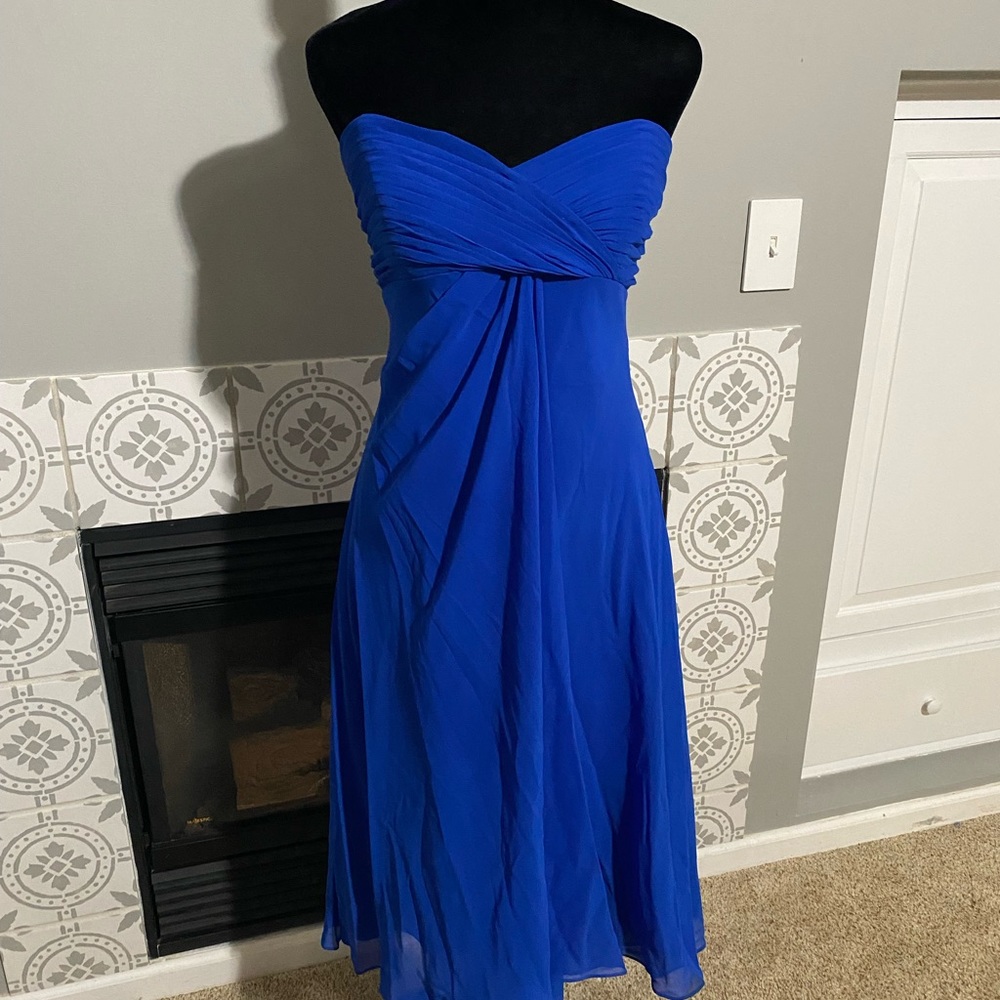 David’s Bridal Blue tea-length sizes 8 & 12